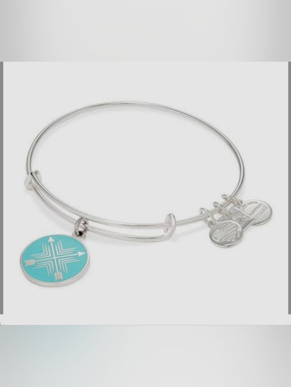 Path Of Symbols Expandable Bangle Bracelet Arrows Of Friendship Shiny Silver